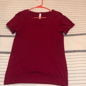 Lululemon Red Swiftly Breathe Top